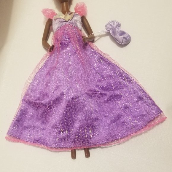 Fabulous vtg purple Barbie doll's gown w evening bag - Picture 2 of 13